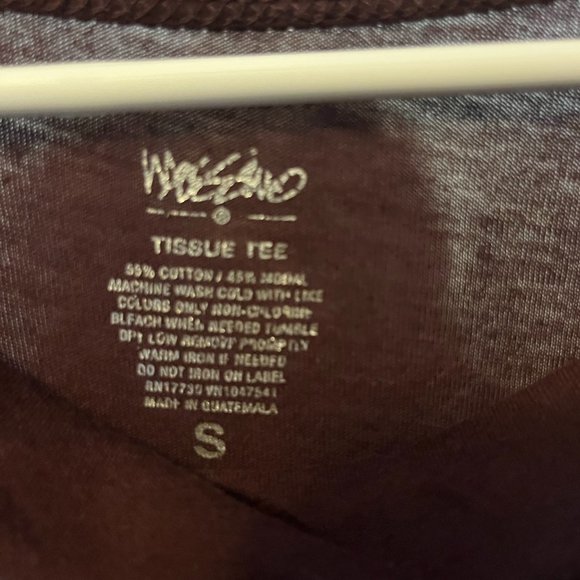 Mossimo Eggplant Drape Neck 1/2 Sleeve Tissue Tee S - Picture 4 of 4